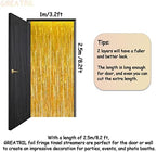 Gold Fringe Curtain Tinsel Backdrop Pack of 2, alternate view 3