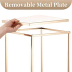 Gold Geometric Column Flower Stand Wedding Centerpieces, 10Pcs in Gold, alternate view 6