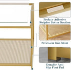 Gold Glass Coffee Table, Square Coffee Tables with Storage Shelf, Simple Tea Cocktail Modern Center Tables for, alternate