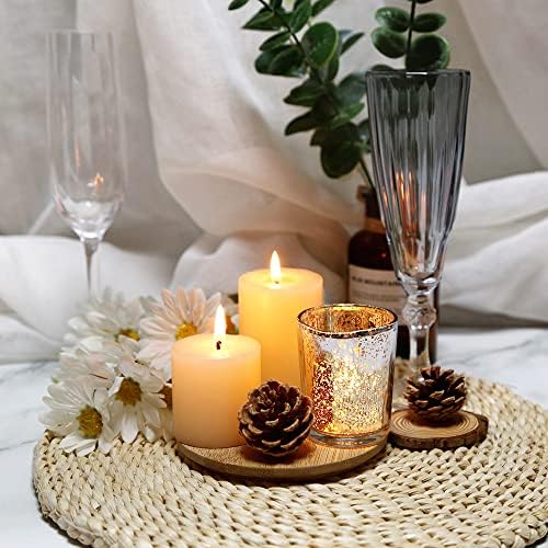 Gold Mercury Glass Tea Light Holders Set of 36 - Elegant Votive Candle Holders for Weddings, Showers and Home, alternate view