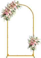 Gold Metal Arch Backdrop Stand, 6.6FT Wedding Arch Stand for Birthday Party Bridal Baby Shower Graduation