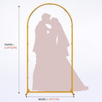 Gold Metal Arch Backdrop Stand, 6.6FT Wedding Arch Stand for Birthday Party Bridal Baby Shower Graduation, alternate view 2