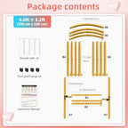 Gold Metal Arch Backdrop Stand, 6.6FT Wedding Arch Stand for Birthday Party Bridal Baby Shower Graduation, alternate view 6