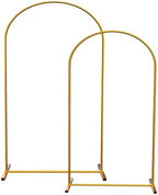 Gold Metal Arch Stand, 6.6ft 7.2ft Set