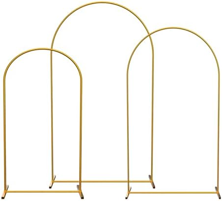 Gold Metal Arch Stand, 7.2ft 6.6ft 6ft Set