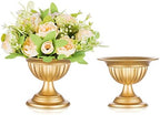 Gold Metal Urn Vases for Flower, Compote Vase Table Centerpiece in Gold
