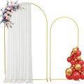 Gold Metal Wedding Arch Backdrop Stand Set of 2, 7.2FT & 6FT