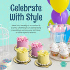 Gold Round Mini Cake Boards with Tab - 2-3/4 Inch Grease-Proof, Foil-Covered, Food Grade Cardboard for Cupcakes, alternate