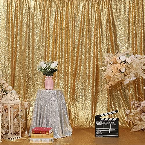 Gold Sequin Backdrop, 20Ft x 10Ft Glitter Photography Background Curtains for Party Baby Shower Wedding Birthday, alternate