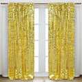 Gold Sequin Backdrop 4x10 Ft, 2 Panels, Large Payette Shimmer Decor in 4 ft W x 10 ft L (2 Panels) in Gold