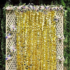 Gold Sequin Backdrop 4x10 Ft, 2 Panels, Large Payette Shimmer Decor in 4 ft W x 10 ft L (2 Panels) in Gold, alternate view 6