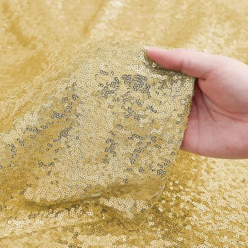 Gold Sequin Backdrop Curtain 10FTx10FT Glitter Gold Background Drapes Sparkle Photography Backdrop for Party, alternate view