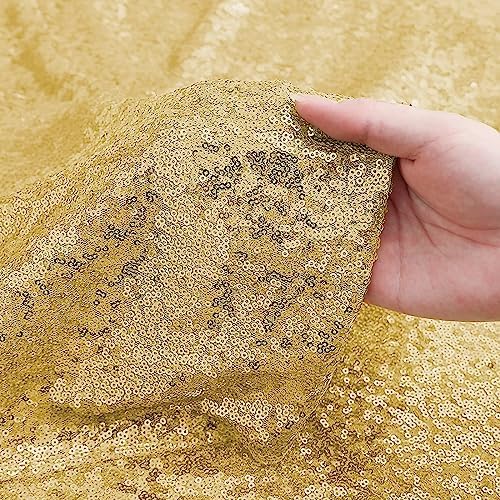 Gold Sequin Backdrop Curtain 4FTx8FT Glitter Gold Background Drapes Sparkle Photography Backdrop for Party, alternate view 5