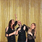 Gold Sequin Backdrop Curtain 4FTx8FT Glitter Gold Background Drapes Sparkle Photography Backdrop for Party, alternate view 7