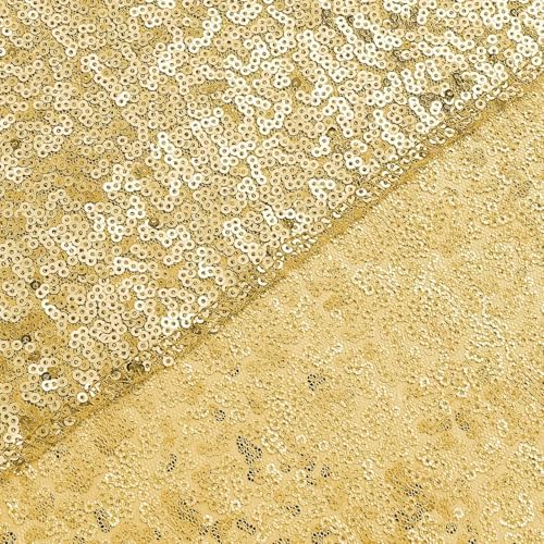 Gold Sequin Backdrop Curtain 8FTx8FT Glitter Gold Background Drapes Sparkle Photography Backdrop for Party, alternate view 4