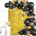 Gold Shimmer Wall Backdrop, 24 Panels, 6x4 Ft Photo Backdrop in 6x4 Ft