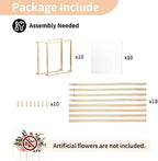 Gold Stands for Centerpieces, Geometric Column, 31.5" Tall, 10 Pcs in Gold, alternate view 6