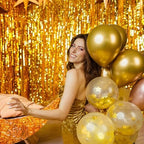 Gold Streamers Backdrop Curtains, Photo Booth Decor for Gold Party Decor, alternate view 3