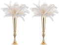 Gold Tall Centerpiece for Table, 21.9" Tall, 2 Pcs in Gold