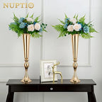 Gold Tall Centerpiece for Table, 21.9" Tall, 2 Pcs in Gold, alternate view 4