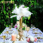Gold Tall Centerpiece for Table, 21.9" Tall, 6 Pcs in Gold, alternate view 2