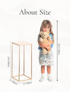 Gold Tall Stand for Wedding: 23.6in, With Metal Panel, Packs of 2 in Gold-2PSC, alternate view 3