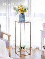 Gold Tall Stand for Wedding: 34.5in, With Metal Panel, Packs of 2 in Gold-2PSC, alternate view 2