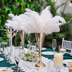 Gold Trumpet Flower Wedding Centerpiece Riser Stand, 2Pcs, 14in in Gold, alternate view 2