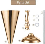 Gold Trumpet Flower Wedding Centerpiece Riser Stand, 2Pcs, 14in in Gold, alternate view 6