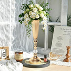 Gold Trumpet Vases for Centerpieces Wedding Tables Bulk, 6Pcs 18.5'' Tall Center Pieces Decoration for Flowers, alternate
