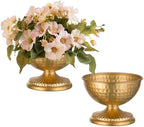 Gold Urn Vase for Flowers, Wedding Table Compote Vases, 4.3in, 2Pcs in Gold