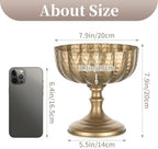 Gold Urn Vase for Wedding, Distressed Compote Vases for Table, 2Pcs in Gold, alternate view 3