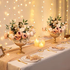 Gold Urn Vase for Wedding, Tall Vases Centrepieces for Table, 2Pcs in Gold, alternate view 4