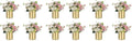 Gold Vases for Centerpieces Wedding: 6 Pcs 5.1 inch Tall Metal Flower Vase Flowers Stand Wedding Centerpieces