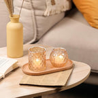 Gold Votive Candle Holders- 10Pcs Glass Tealight Candle Holder in Gold, alternate view 4