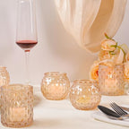 Gold Votive Candle Holders- 10Pcs Glass Tealight Candle Holder in Gold, alternate view 6