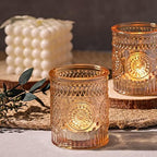 Gold Votive Candle Holders Set of 36- Glass Candle Holders Bulk in Gold, alternate view 5