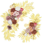 Gold Wedding Arch Flowers Decor Set of 2