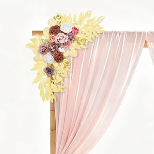 Gold Wedding Arch Flowers Decor Set of 2, alternate view 6