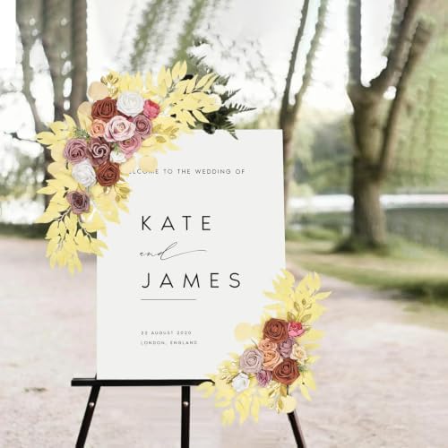 Gold Wedding Arch Flowers Decor Set of 2, alternate view 7