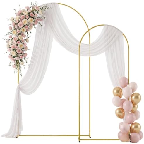Gold Wedding Arch Stand, Arch Backdrop Stand Set of 2