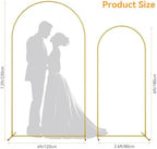 Gold Wedding Arch Stand, Arch Backdrop Stand Set of 2, alternate view 2