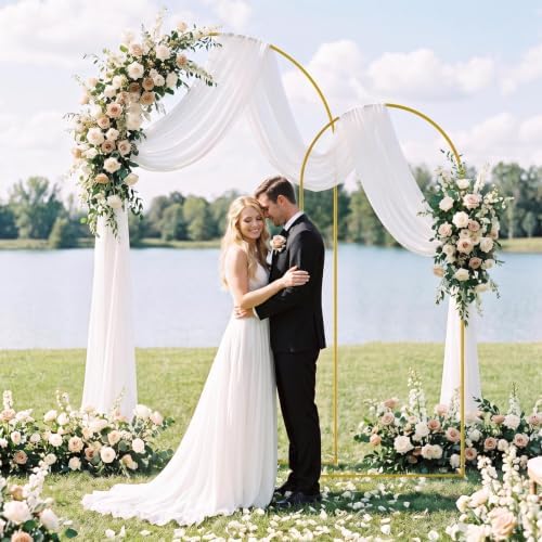 Gold Wedding Arch Stand, Arch Backdrop Stand Set of 2, alternate view 4
