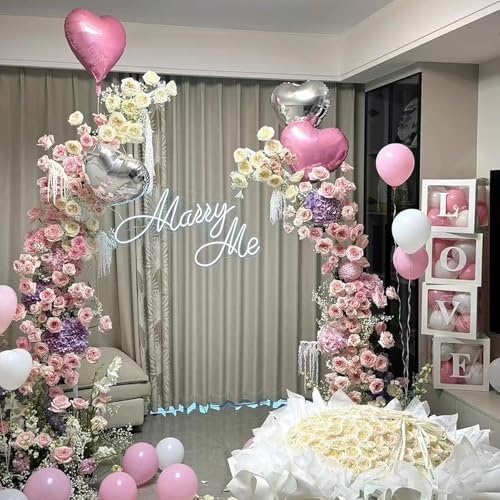 Gold Wedding Flower Arch Stand - 2-Pack Curved Half Arch Backdrop Frames (6.6 ft & 7.9 ft) for Ceremony, alternate view 2