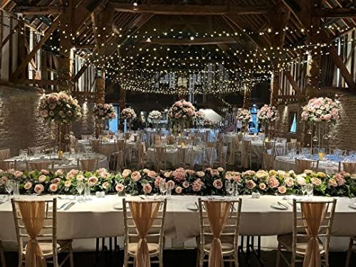 Gold Wedding Flower Stand Pack of 4, 24 Inch Tall Vase Column Stand Flower Holder, Metal Geometric Centerpieces, alternate