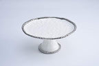Golden Salerno Round Cake Stand (White) in White, alternate view 4