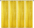 Golden Yellow Sequin Backdrop Curtain 4 Panels 2FTx8FT Glitter Golden Yellow Background Drapes Sparkle