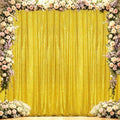 Golden Yellow Sequin Backdrop Curtain 4FTx8FT Glitter Blue Background Drapes Sparkle Photography Backdrop for