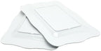 Gourmet Art Crackle Set of 2 Melamine Rectangular Serving Trays/Platters Aquamarine blue 17" in, alternate view 3
