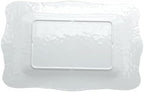 Gourmet Art Crackle Set of 2 Melamine Rectangular Serving Trays/Platters Aquamarine blue 17" in, alternate view 4
